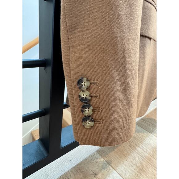 J.Crew Regent Blazer – Camel – Size 4P – Tailored Wool Blend with Flannel Collar - Picture 5 of 16